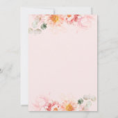 Roze Bloemen 50e trouwdag uitnodiging (Achterkant)