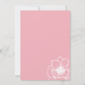 Roze Bloemen 50e Verjaardag Kaart (Achterkant)