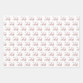 Roze Bloemen 50ste verjaardag Inpakpapier Vel (Voorkant 2)