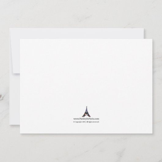 Roze bloemen, 5x7 Tea Party-uitnodigingen Kaart (Achterkant)