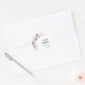 Roze Bloemen 70e Verjaardagsfeestje Botanisch Ronde Sticker (Envelop)
