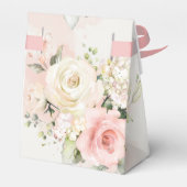 Roze Bloemen 75e verjaardagsfeestje Bedankdoosjes (Achterkant)