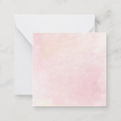 Roze Bloemen 75e Verjaardagsfeestje Dank je kaart Notitiekaartje (Achterkant)