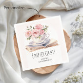 Roze Bloemen 80e Boek Thema Verjaardag Servet