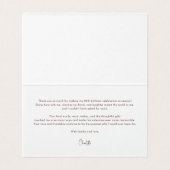 Roze Bloemen 80e Verjaardagsfeestje Dank je kaart (Binnenkant ongevouwen)