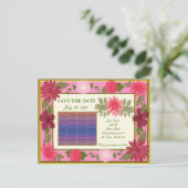 Roze bloemen Aangepast sparen het Briefkaart van d (Staand voorkant)