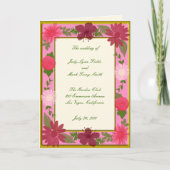 Roze bloemen Aangepaste Kaart programma (Voorkant)