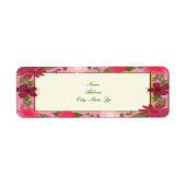 Roze bloemen Aangepaste labels (Voorkant)