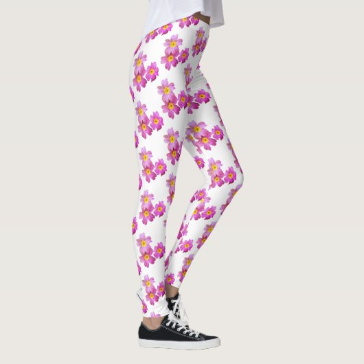 Roze bloemen Aangepaste Leggings foto's (Rechts)