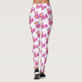 Roze bloemen Aangepaste Leggings foto's (Achterkant)