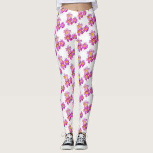 Roze bloemen Aangepaste Leggings foto's