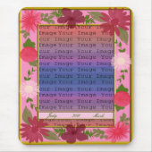 Roze bloemen Aangepaste Muismat (Voorkant)