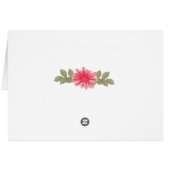 Roze bloemen Aangepaste plaatskaarten (Achterkant Horizontaal)