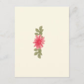 Roze Bloemen Aangepaste Richting Kaarten (Achterkant)