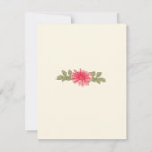 Roze bloemen Aangepaste uitnodiging voor bruiloft (Achterkant)