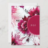 Roze Bloemen abstract Bruiloft Veilig De Datum Kaa (Achterkant)