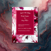 Roze Bloemen abstract Bruiloft Veilig De Datum Kaa