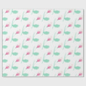 Roze Bloemen Abstract Cadeaupapier (Vlak)