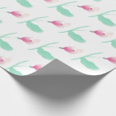 Roze Bloemen  Abstract Cadeaupapier (Hoek)
