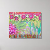 Roze bloemen Abstract Canvas Afdruk (Voorkant)