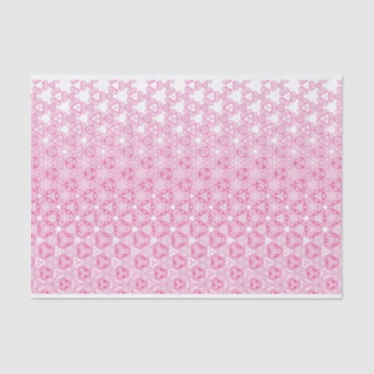 Roze Bloemen Abstract Design Tissuepapier (Voorkant)