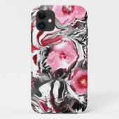 Roze bloemen Abstract schilderen Case-Mate iPhone Case (Achterkant)