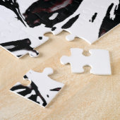 Roze bloemen Abstract schilderen Legpuzzel (Zijkant)