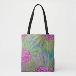 Roze bloemen Abstract Tote Bag