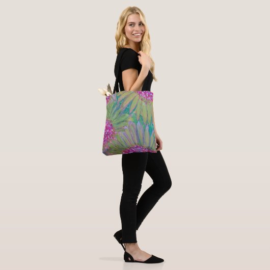 Roze bloemen Abstract Tote Bag (Op model)