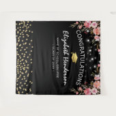 Roze bloemen achtergrond voor eindexamen foto's wandkleed (Voorkant (horizontaal))