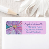  roze bloemen Adresetiketten Etiket (Insitu)