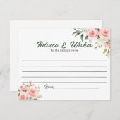 Roze Bloemen Advies en Wensen Kaart (Voorkant / Achterkant)