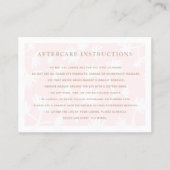 Roze Bloemen AfterCare voor Lash Extensions Salon Visitekaartje (Voorkant)