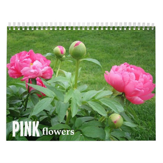 Roze bloemen agenda kalender (Hoes)
