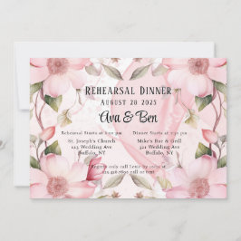 Roze Bloemen Alcohol Ink repetitie diner Kaart