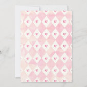 Roze Bloemen Alice In Wonderland Verjaardag Tea Pa Kaart (Achterkant)