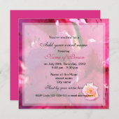 Roze bloemen alle feestelijke uitnodigingen. kaart (Voorkant / Achterkant)