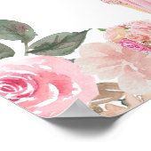 Roze Bloemen Anand Karaj Sikh Bruiloft Welkomstbor Poster (Hoek)