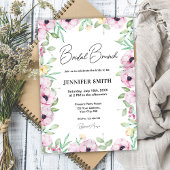 Roze Bloemen Anemonen Bridal Brunch Kaart