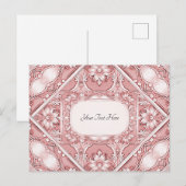 Roze bloemen ansichtkaart briefkaart (Voorkant / Achterkant)