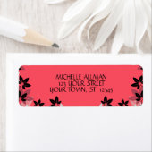 Roze Bloemen Avery Label (Insitu)