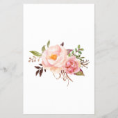 Roze bloemen Baby ABC Baby shower Game Kaart (Achterkant)