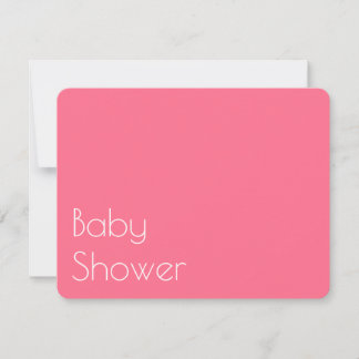 Roze bloemen baby in bloei baby shower uitnodiging
