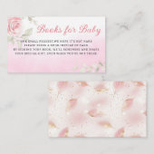 Roze Bloemen Baby in Bloom Boeken voor Baby shower Informatiekaartje (Voorkant / Achterkant)