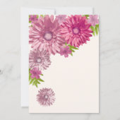 Roze Bloemen Baby in Bloom Brunch Douche Kaart (Achterkant)