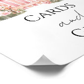 Roze Bloemen Baby in Bloom Douche Kaarten en Gesch Poster (Hoek)