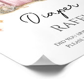 Roze Bloemen Baby in Bloom Fairies Luier Raffle Poster (Hoek)