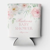 Roze Bloemen Baby in Bloom Hydrangea Baby shower Blikjeskoeler (Voorkant)