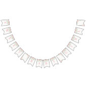 Roze Bloemen Baby in Bloom Hydrangea Baby shower Vlaggetjes (Alle)