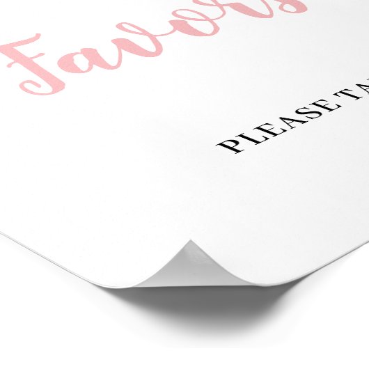 Roze Bloemen Baby Meisje Voorkeur Baby shower Teke Poster (Hoek)